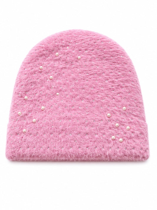 Satin Lined Mohair Love Beanies with Pisces Constellation(Zodiac collection)