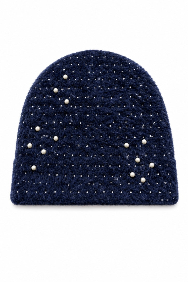 Satin Lined Mohair Love Beanies with Pisces Constellation(Zodiac collection)