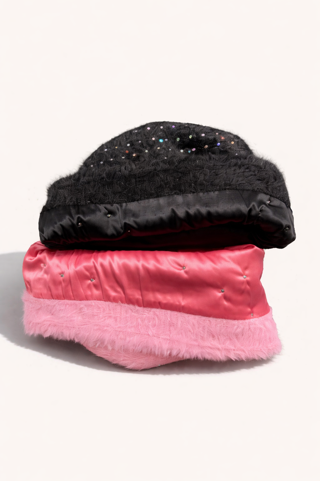 Satin Lined Mohair Love Beanies with Pisces Constellation(Zodiac collection)